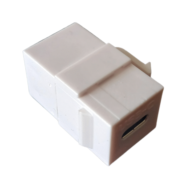 Plugue Usb-c Type-c Branco Keystone Para Painel De Tomada - Imagem 2